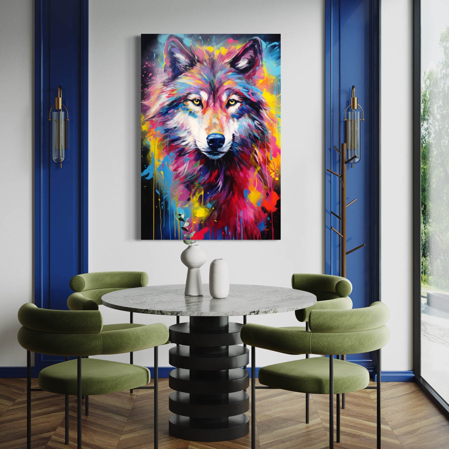 Striking Wolf - Canvas Wall Art