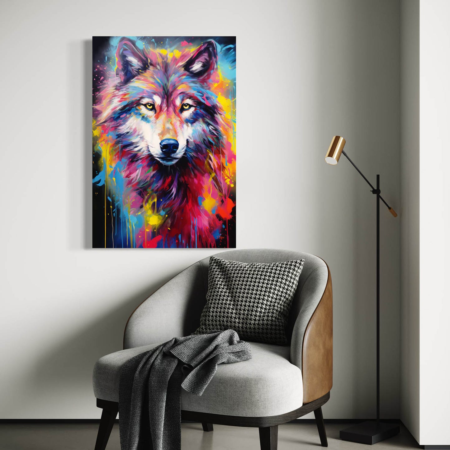 Striking Wolf - Canvas Wall Art