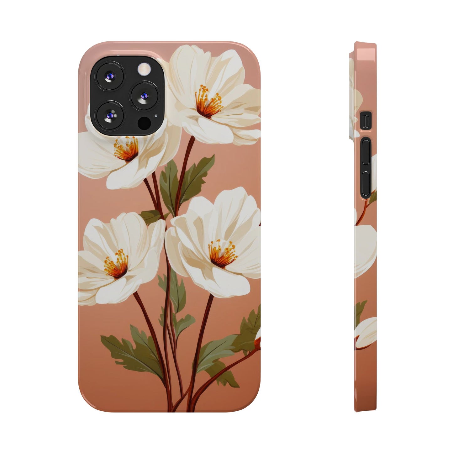 Elegant White Flower - iPhone Case