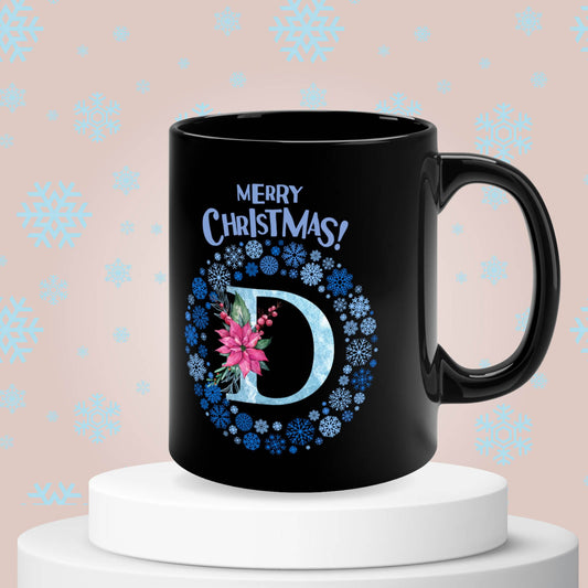 Christmas-Themed Letter D Mug