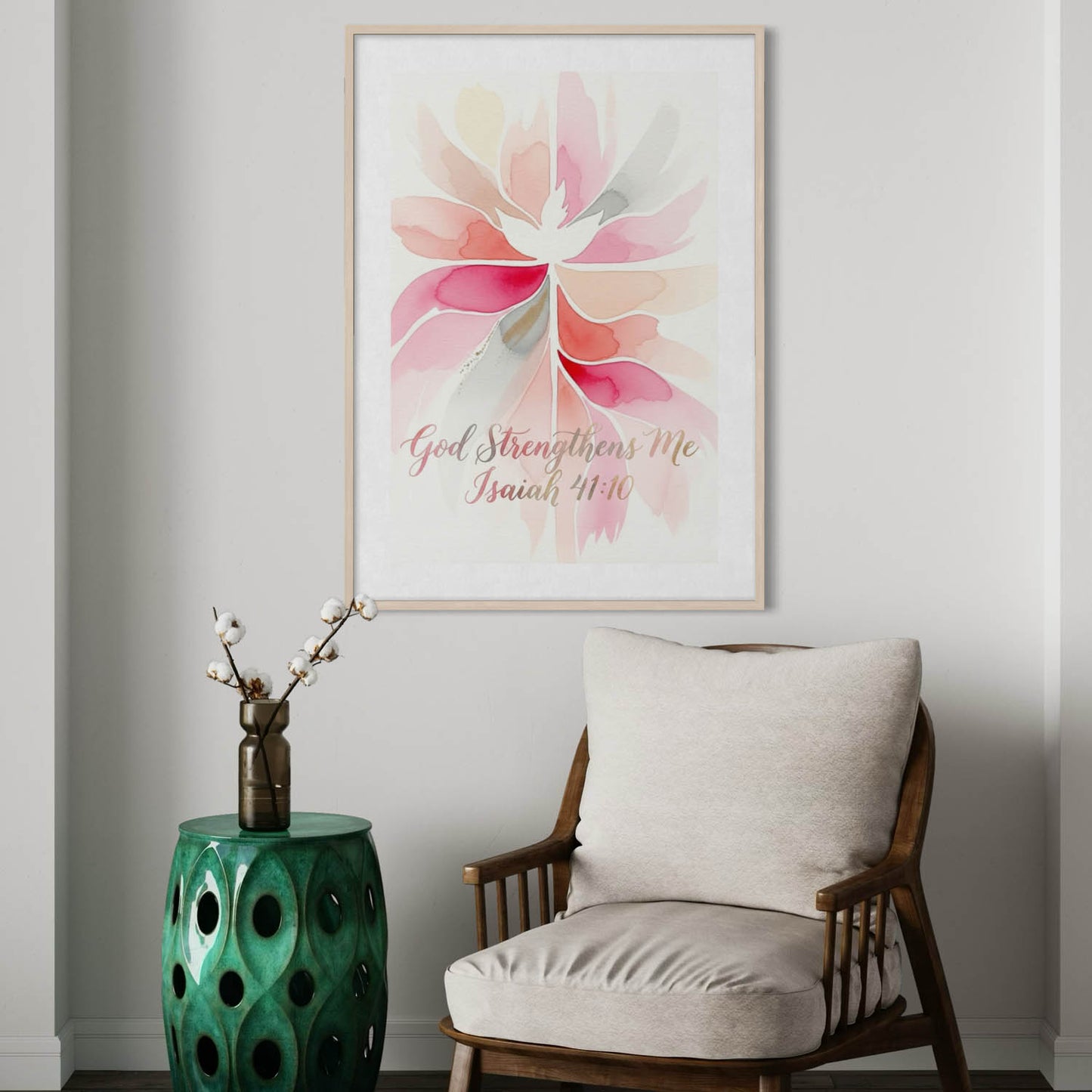 God Strengthens Me - Art Print