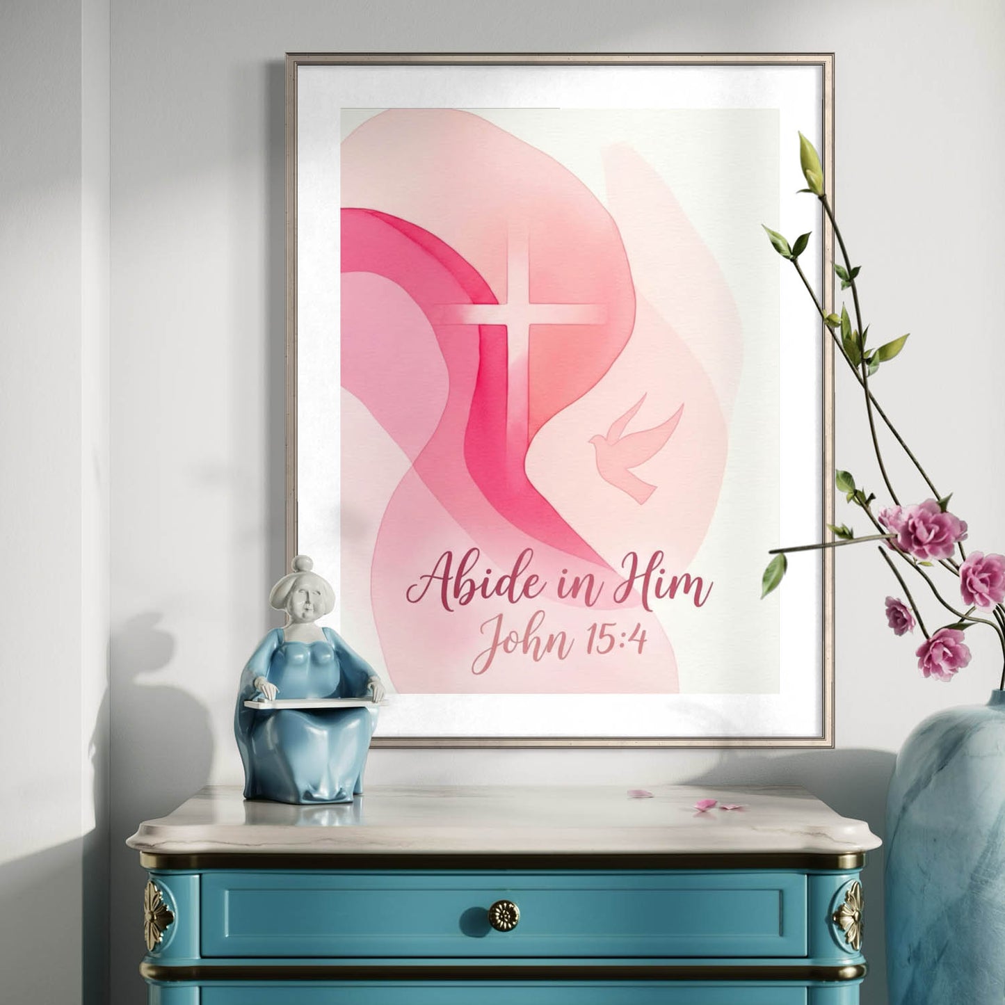 Abide in Him - Christian Art Print