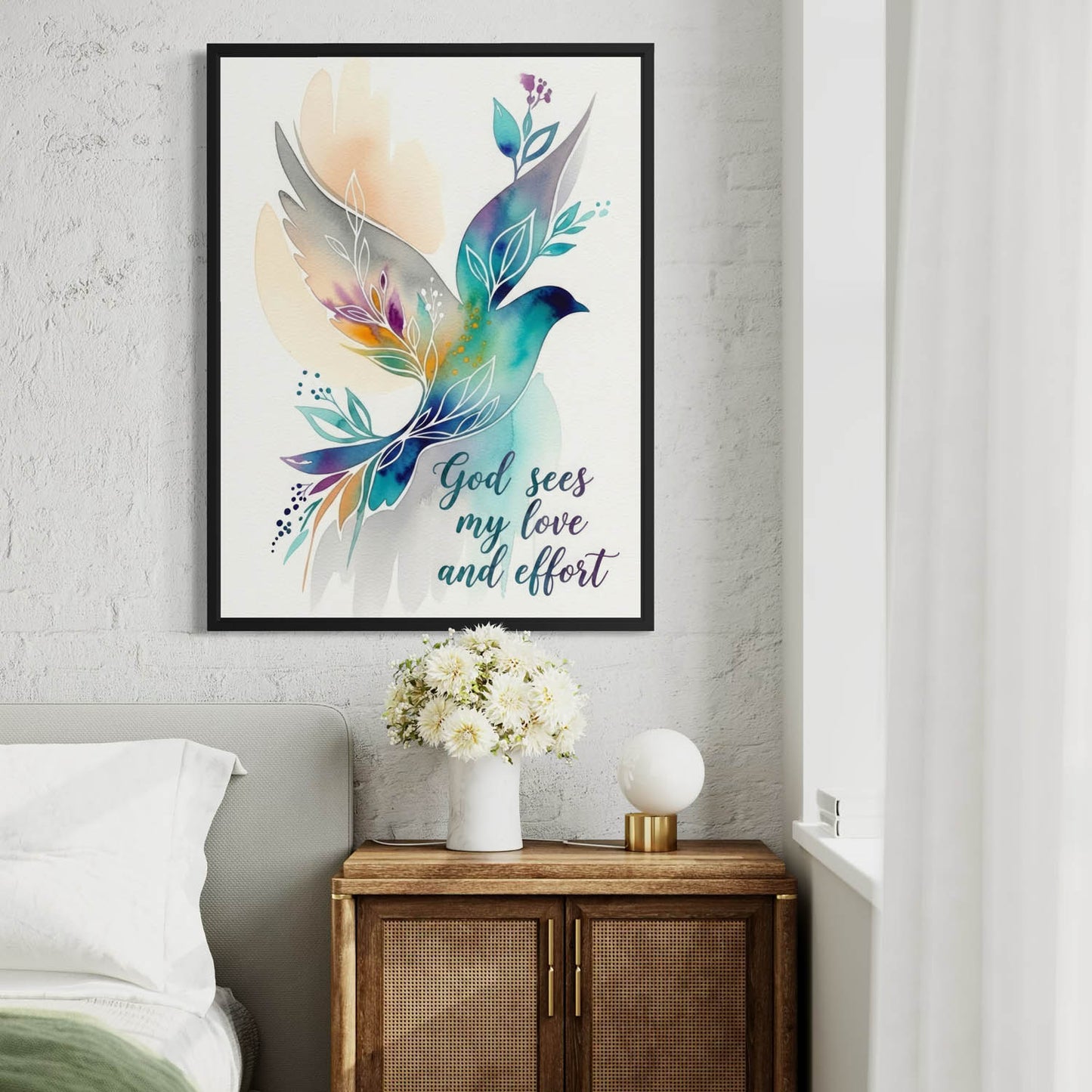 God Sees My Love - Christian Art Print