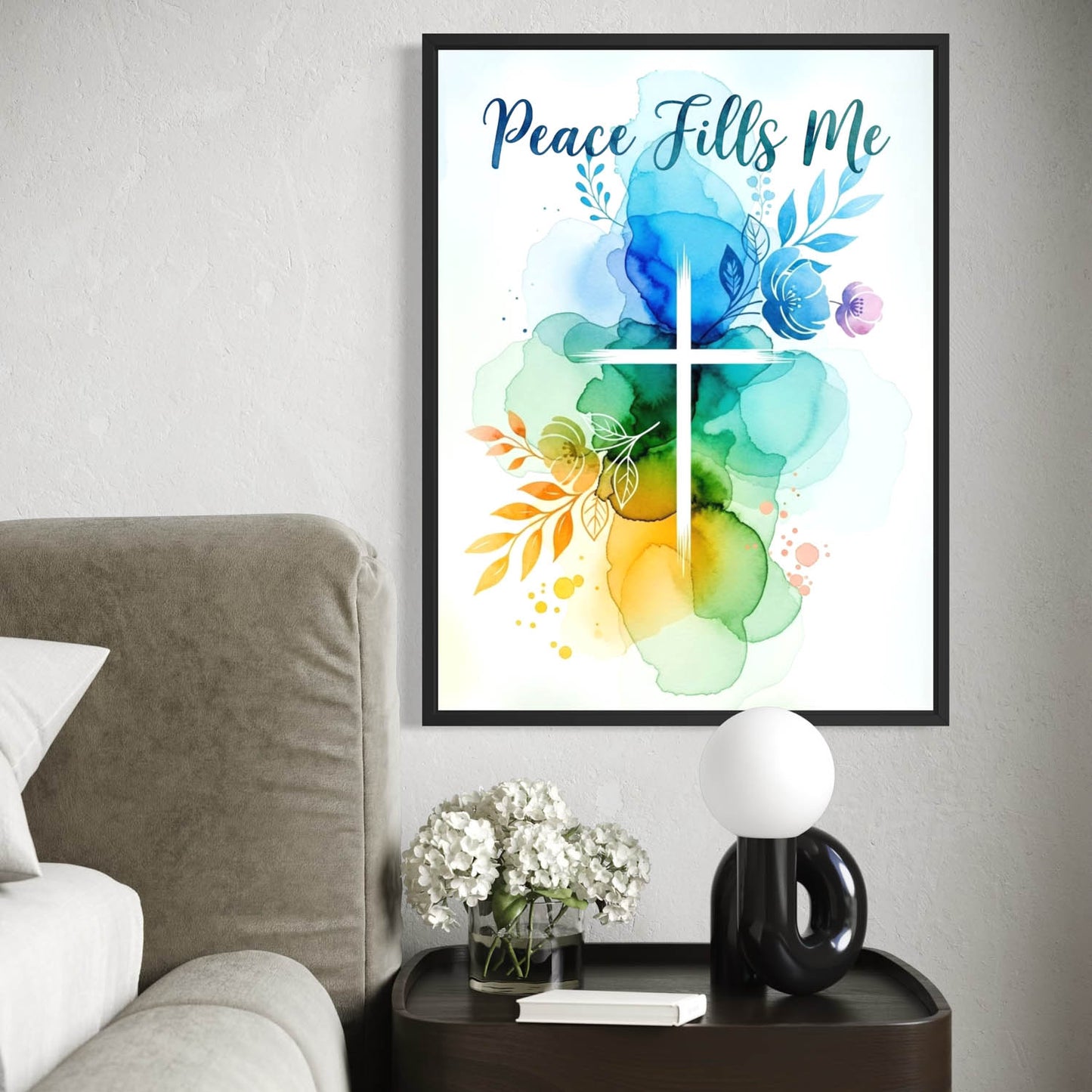 Peace Fills Me - Christian Art Print