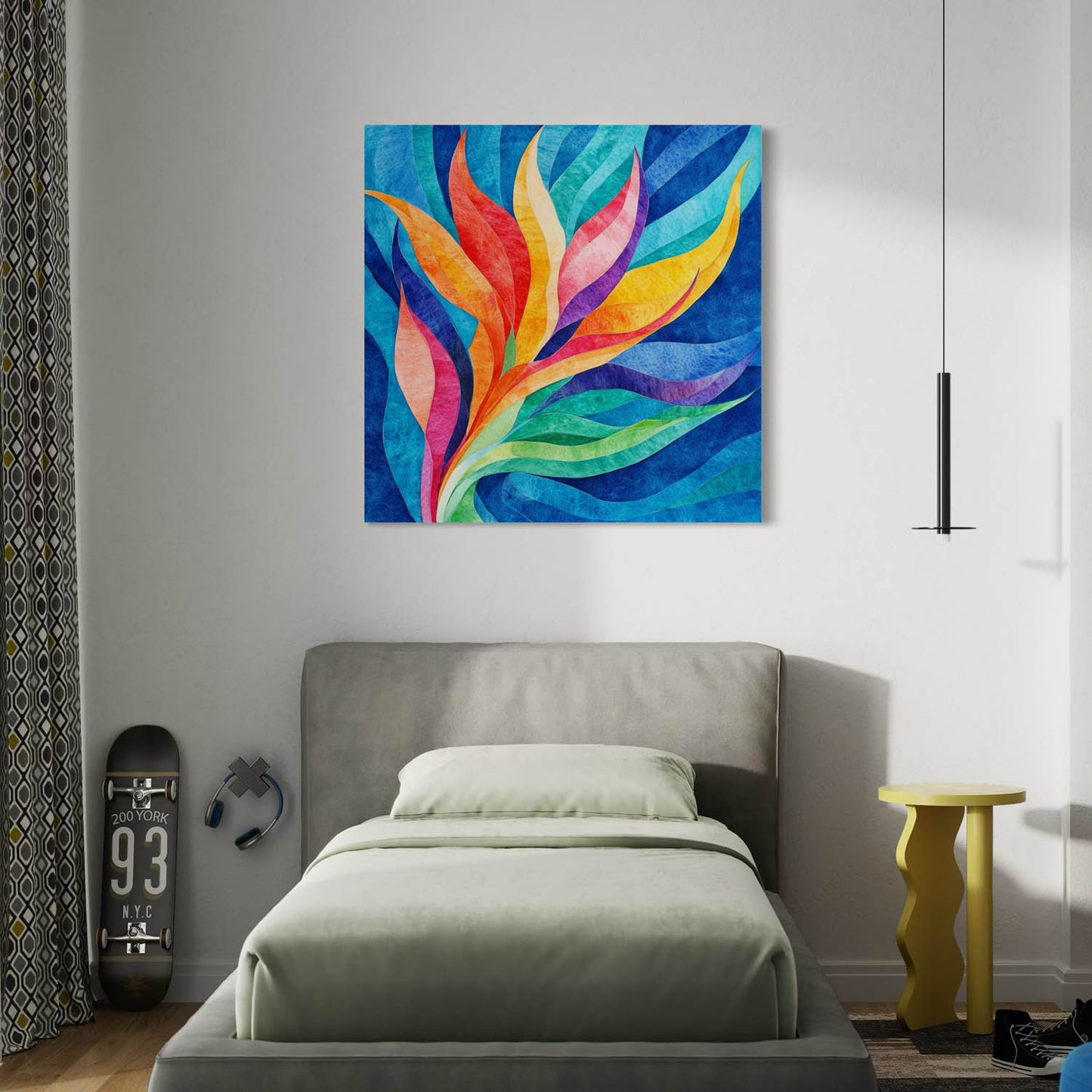 Lush Blue Motion - Canvas Wall Art