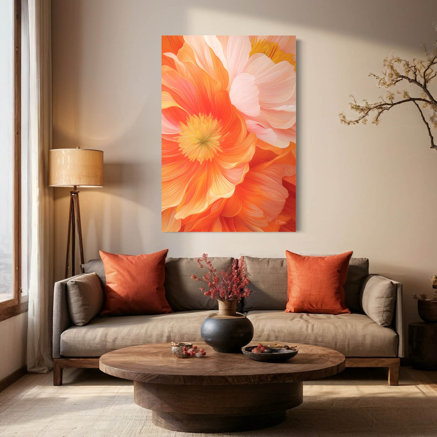 Peony Elegance - Canvas Wall Art