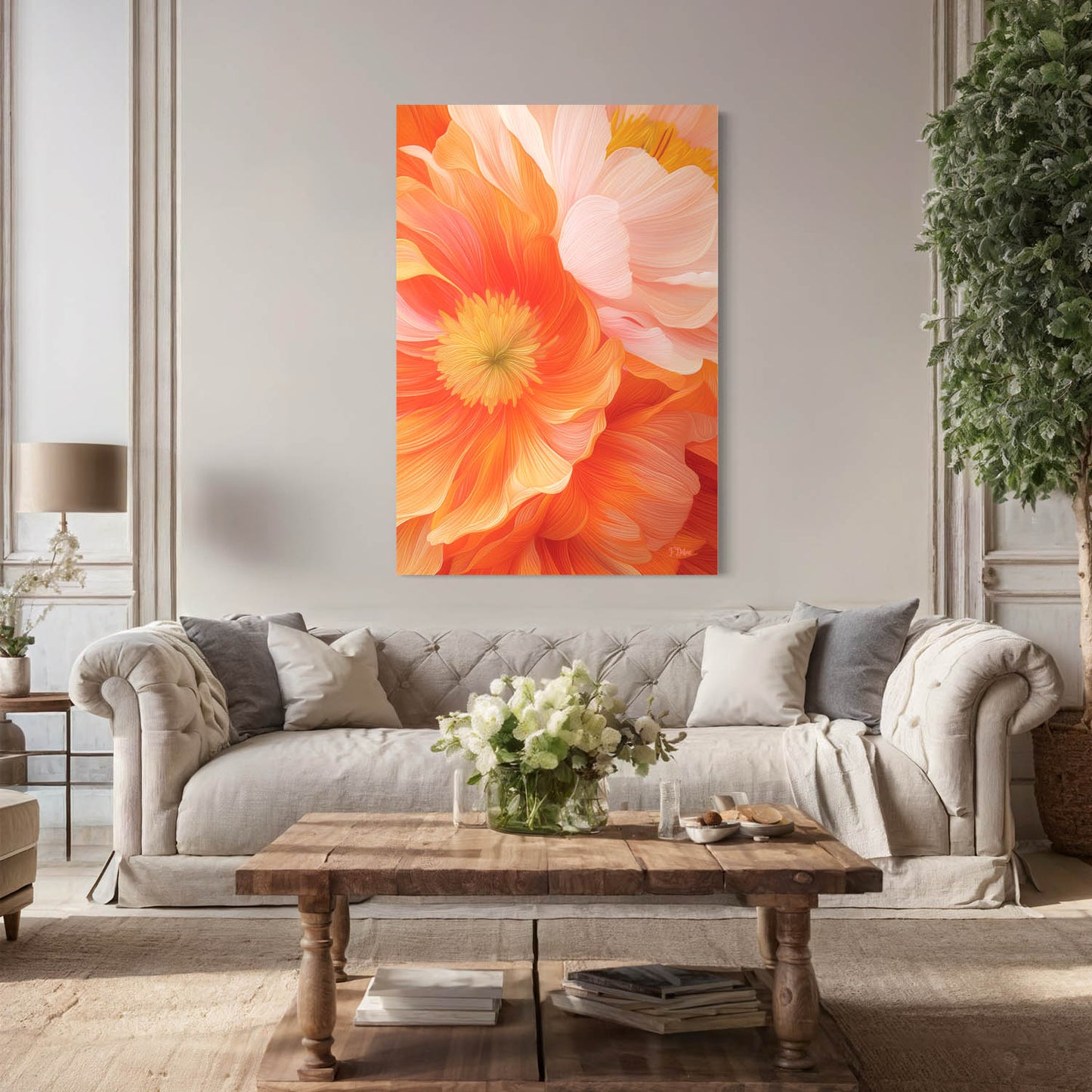 Peony Elegance - Canvas Wall Art