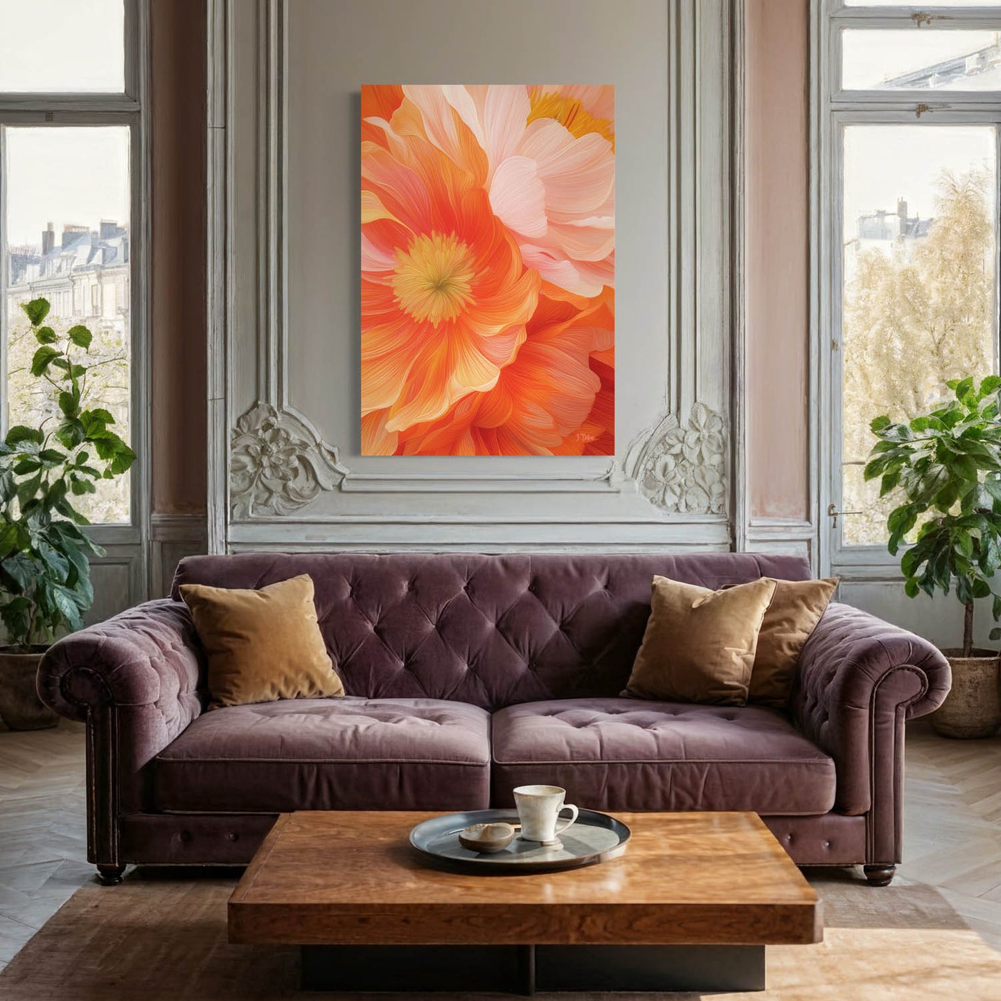 Peony Elegance - Canvas Wall Art