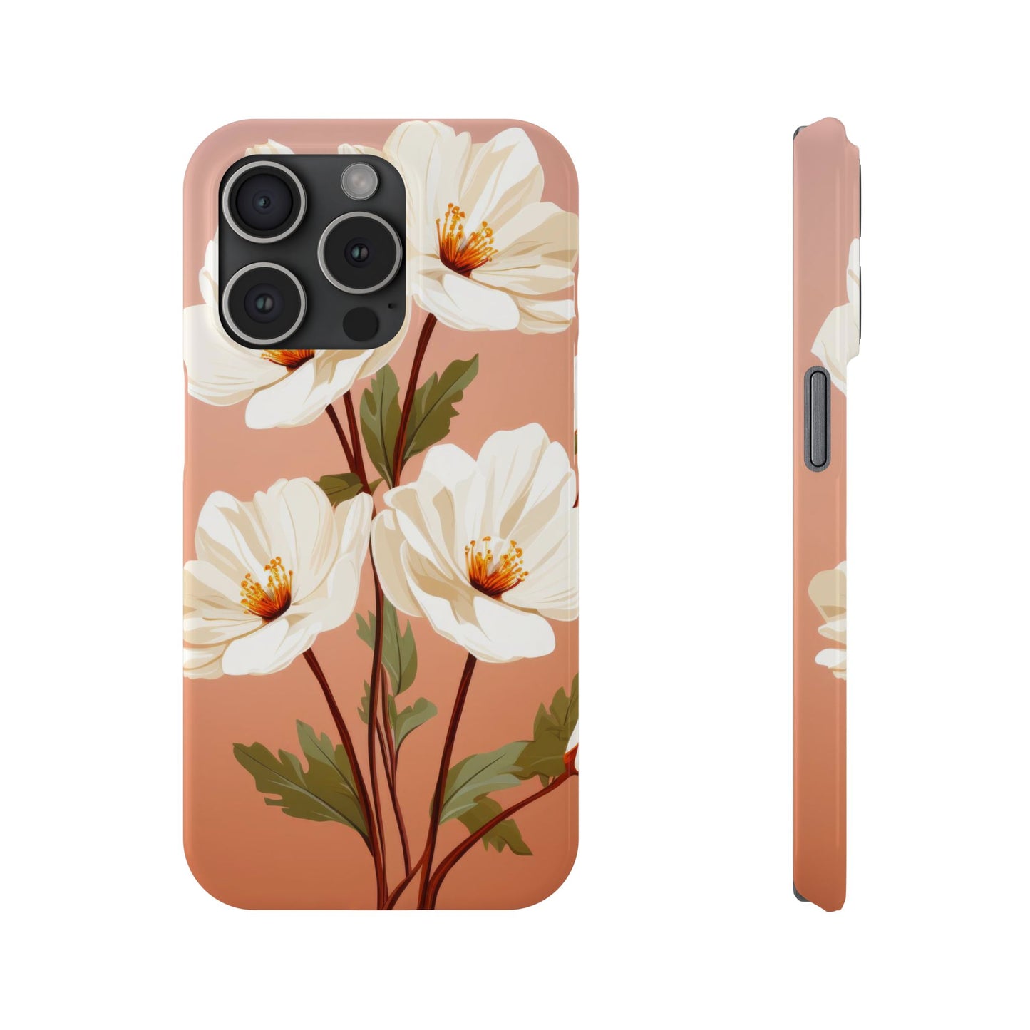 Elegant White Flower - iPhone Case