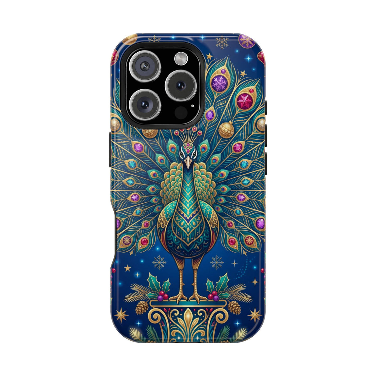 Christmas Peacock - Magnetic iPhone Case