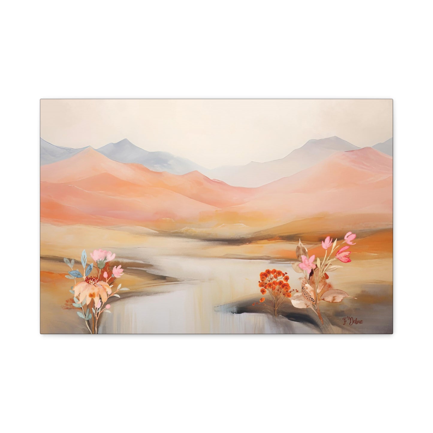Muted Sunset Bliss - Canvas Wall Art
