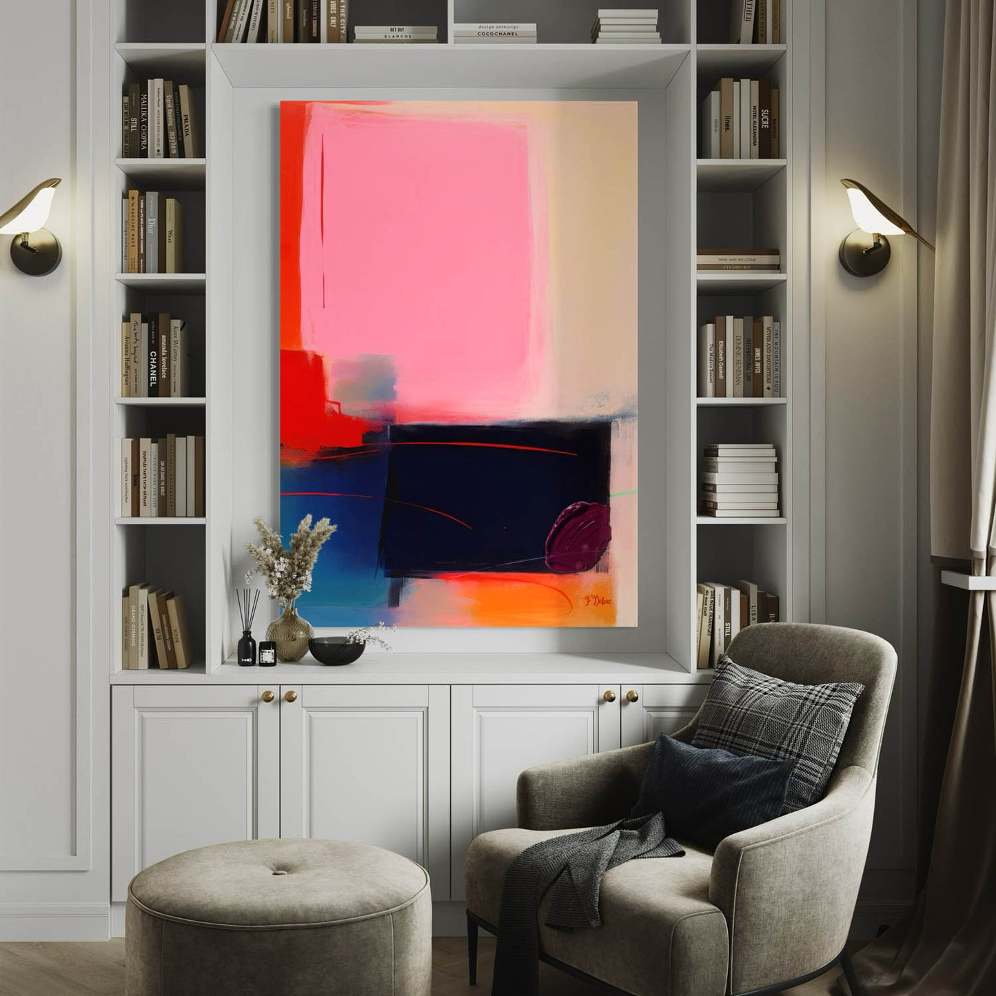 Abstract Energy – Bold Color Canvas Wall Art