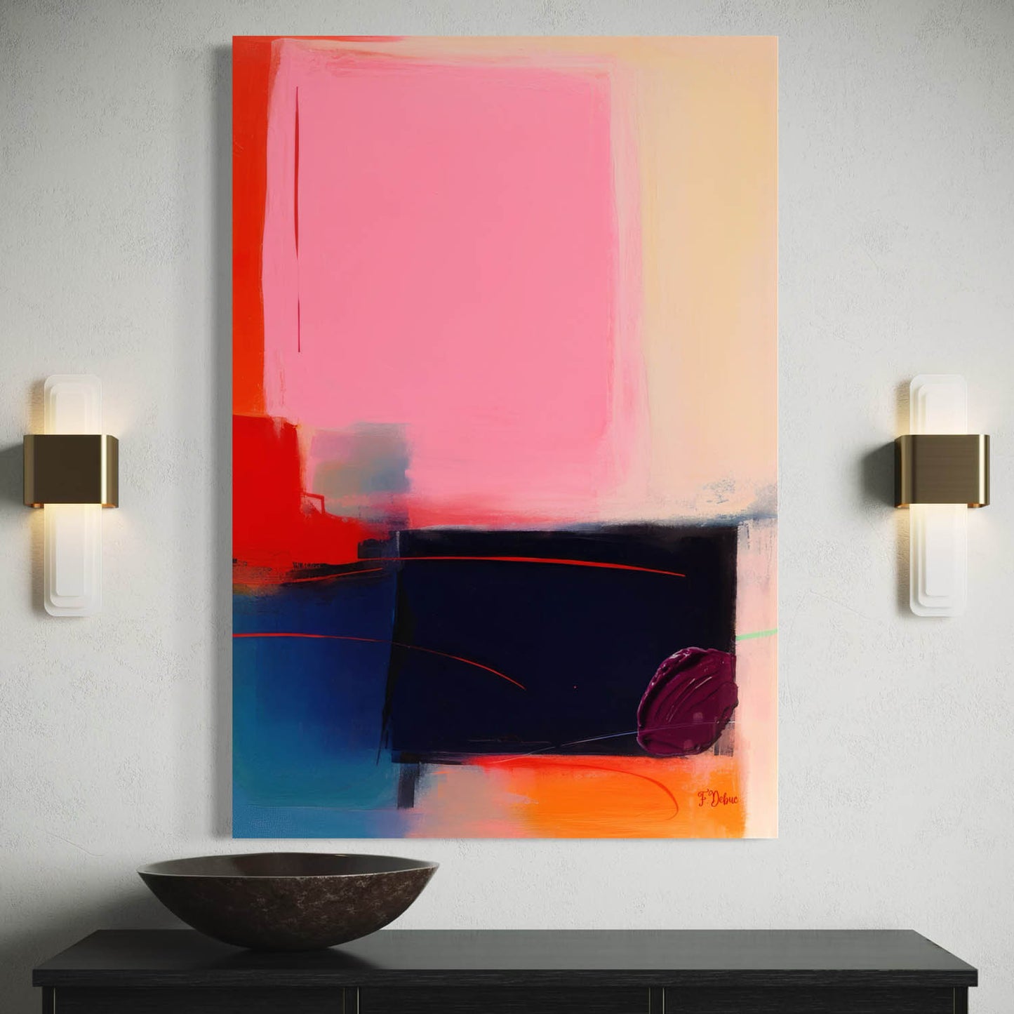 Abstract Energy – Bold Color Canvas Wall Art