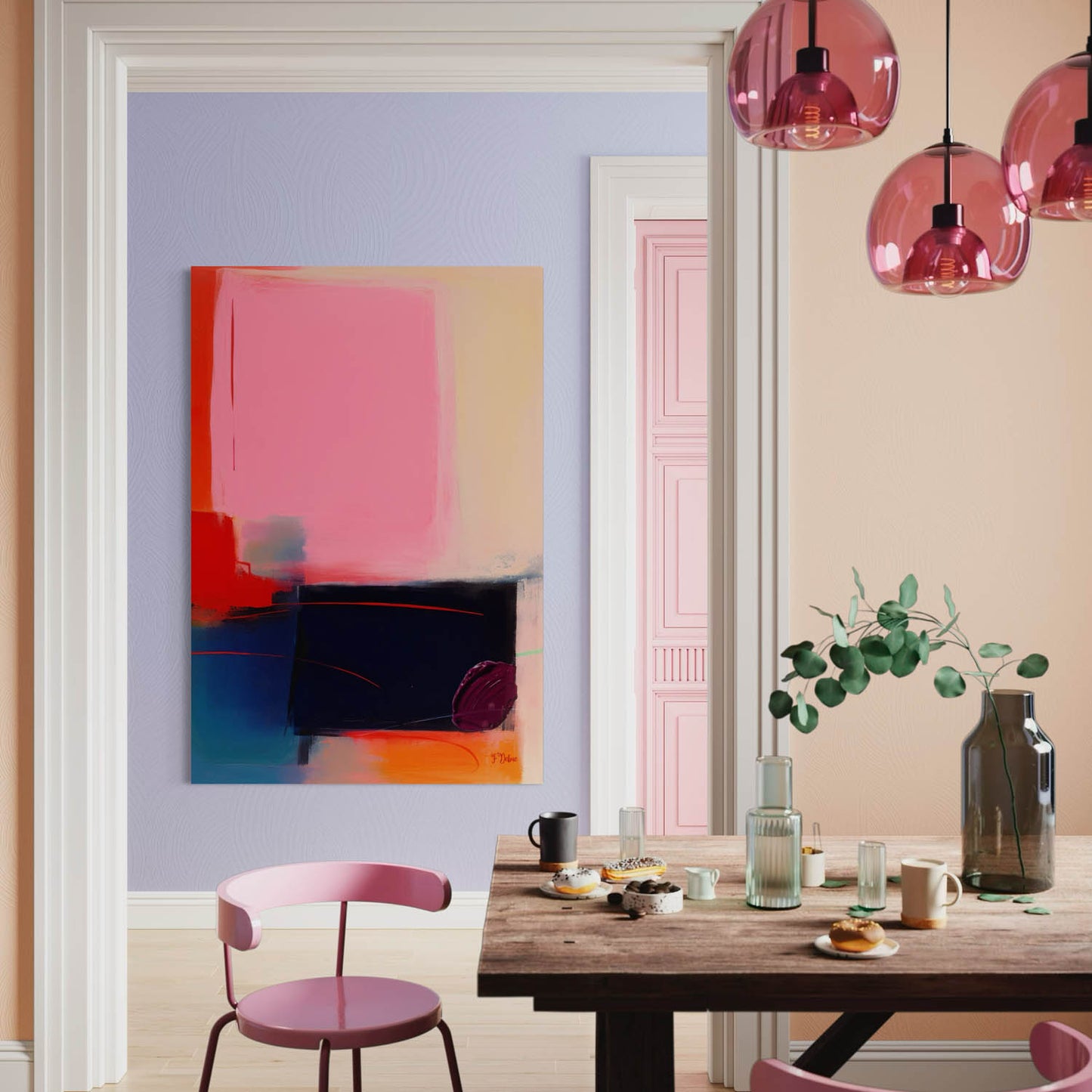 Abstract Energy – Bold Color Canvas Wall Art