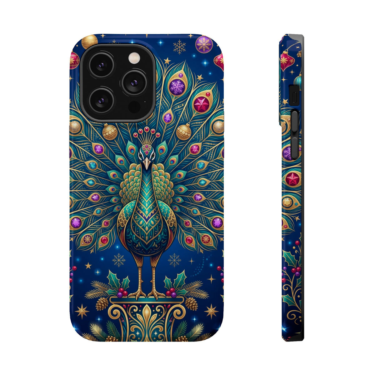 Christmas Peacock - Magnetic iPhone Case