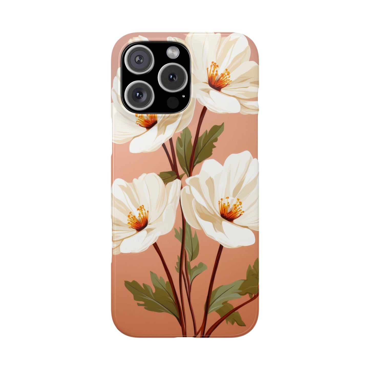 Elegant White Flower - iPhone Case