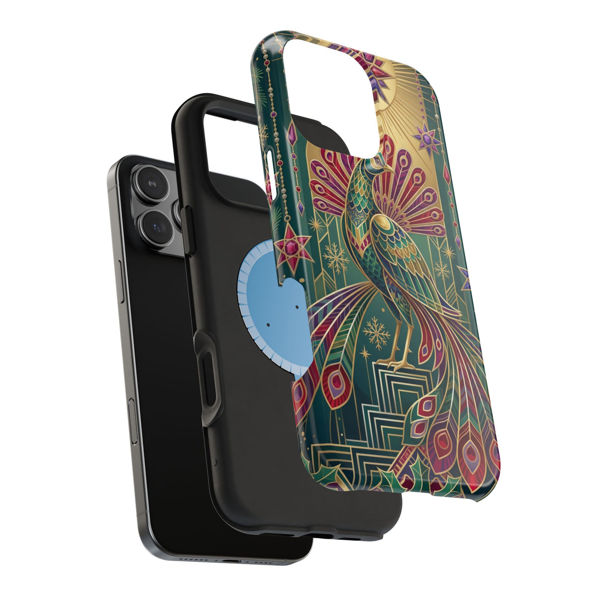 Art Deco Peacock - Magnetic iPhone Case