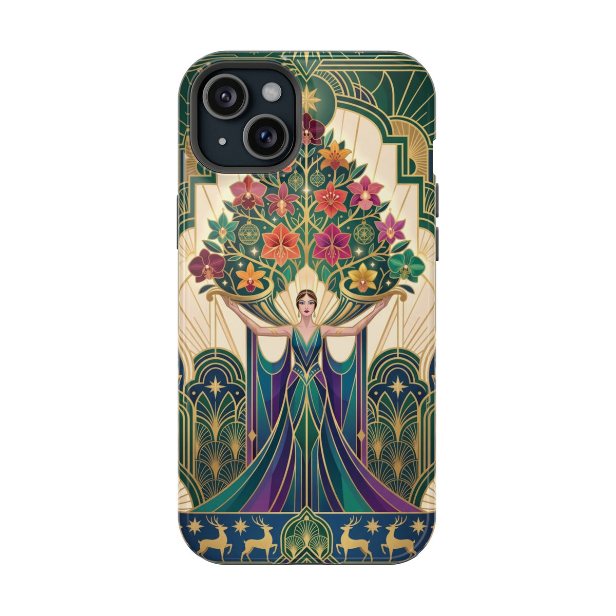 Art Deco Floral Goddess - Magnetic iPhone Case