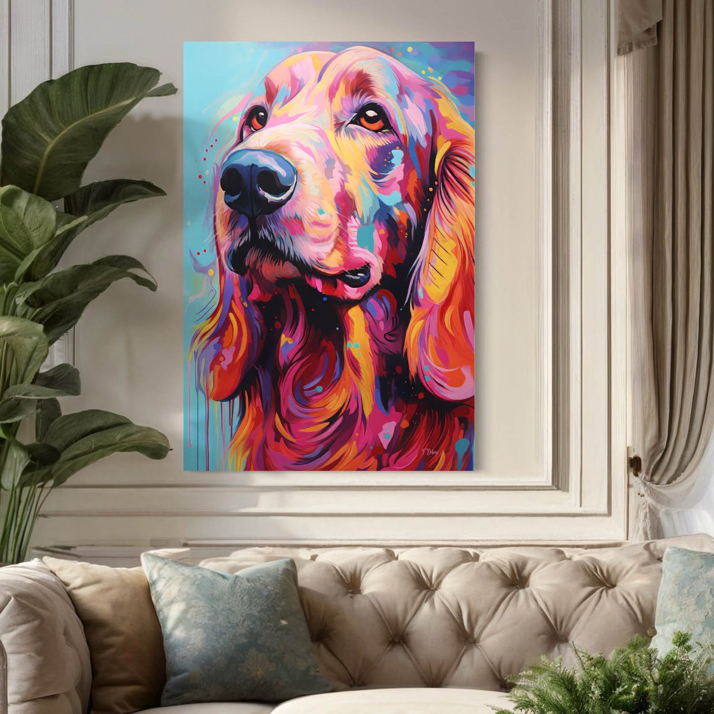 Basset Hound Dog - Canvas Wall Art