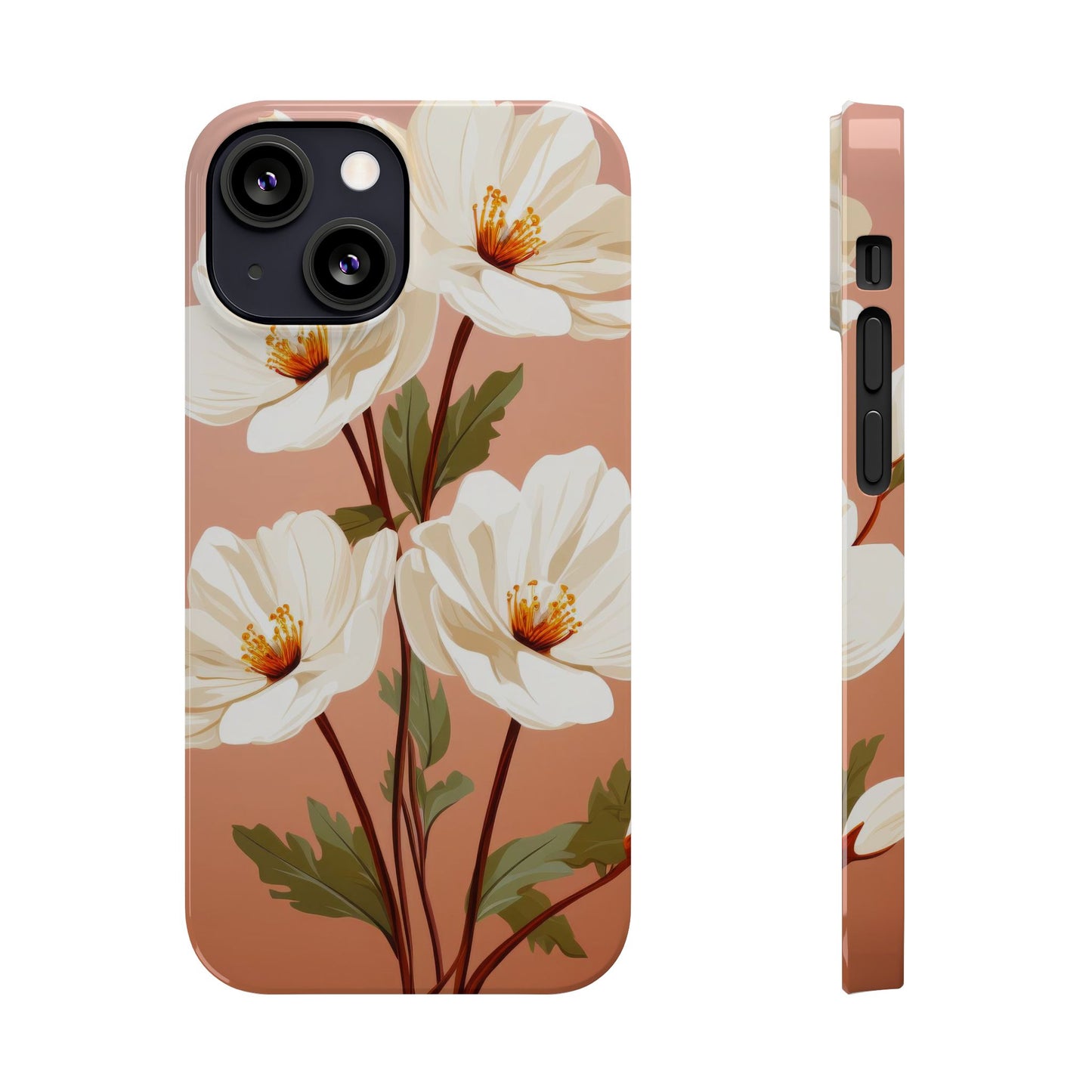 Elegant White Flower - iPhone Case