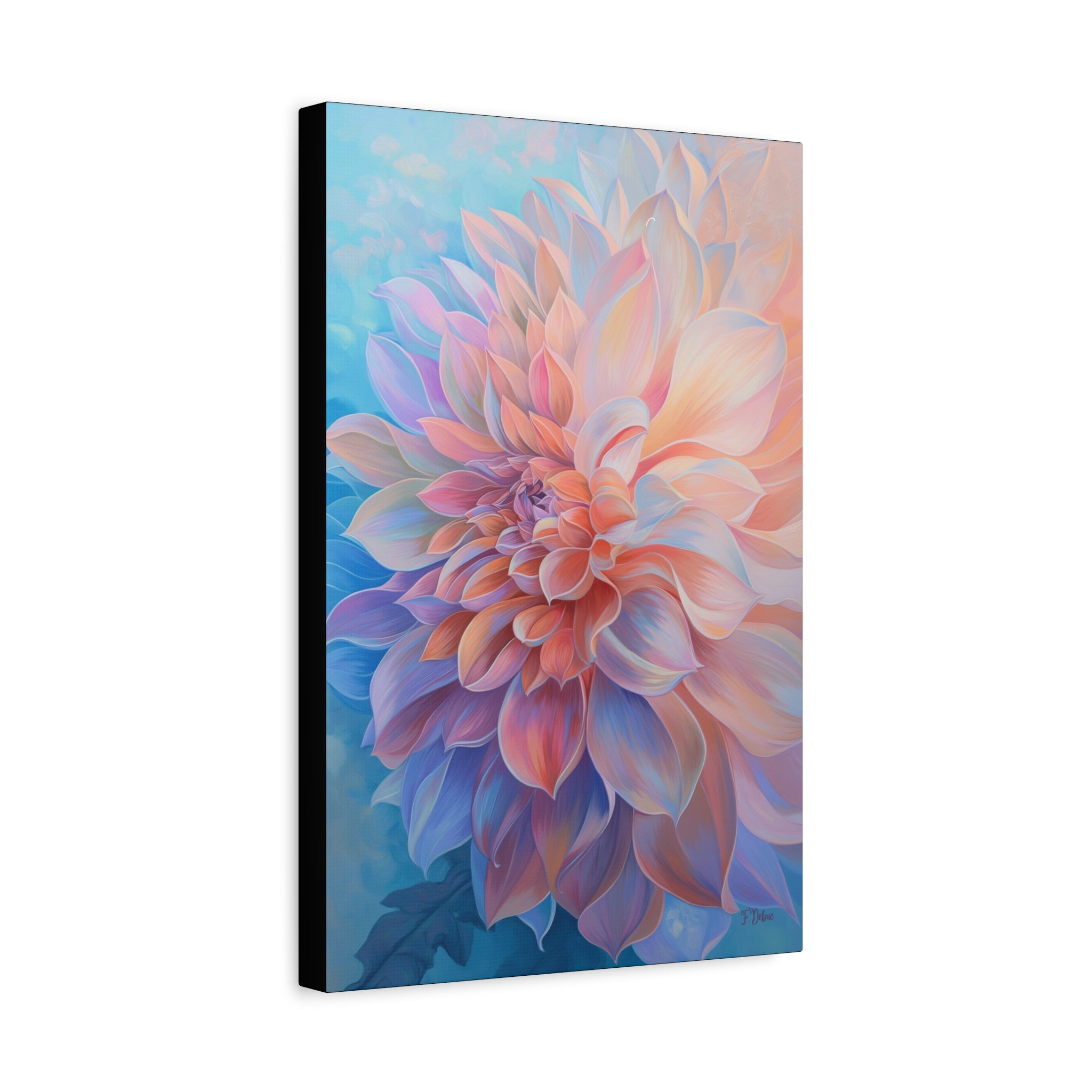 Elegant Dahlia Flower Close-Up Floral Art, Office and Study Décor