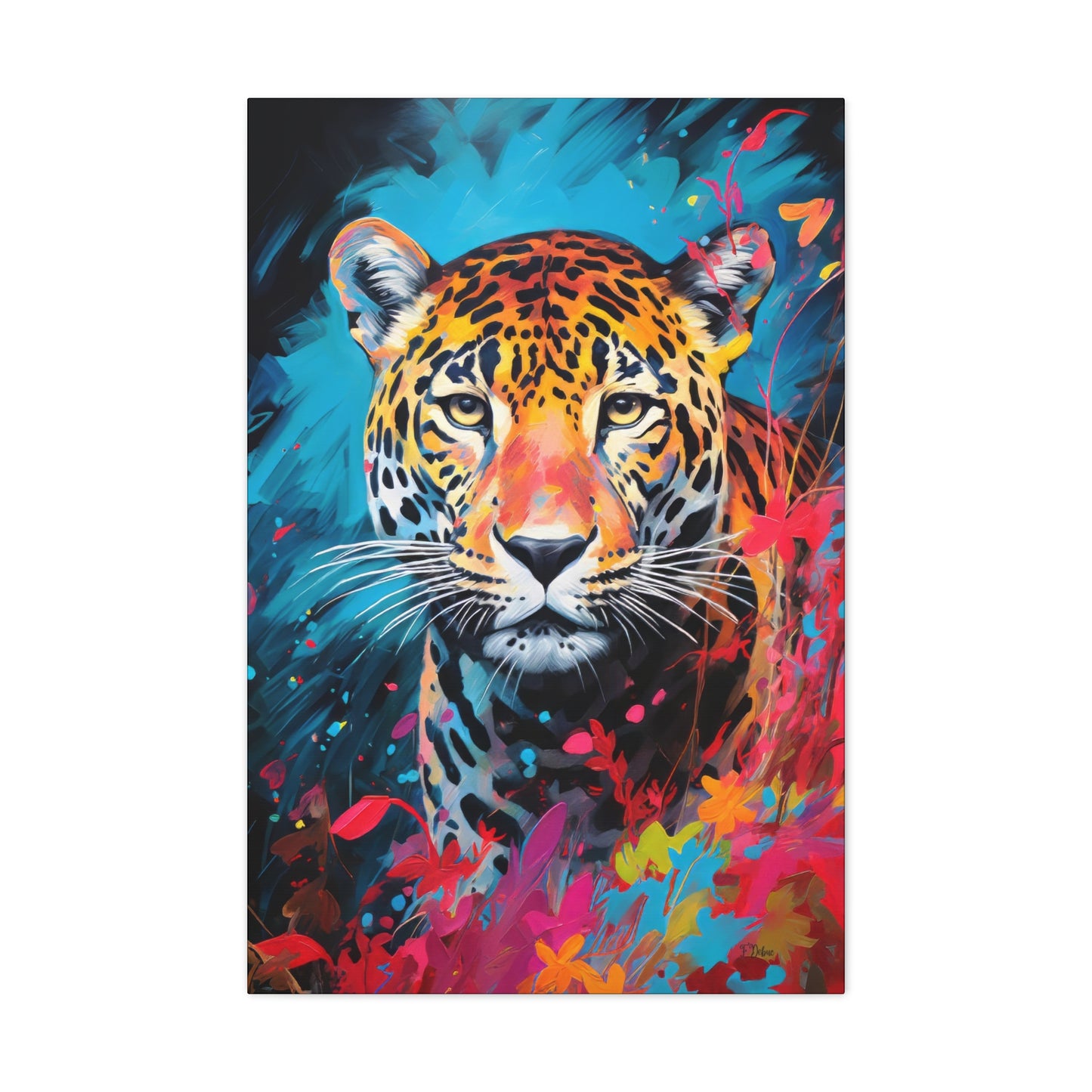 Fierce Leopard - Canvas Wall Art