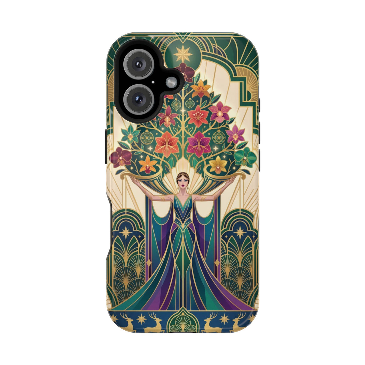 Art Deco Floral Goddess - Magnetic iPhone Case