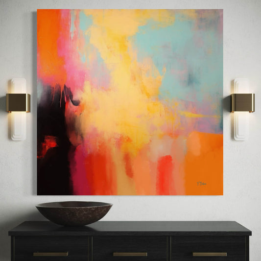 Golden Pathways – Modern Abstract Canvas Art