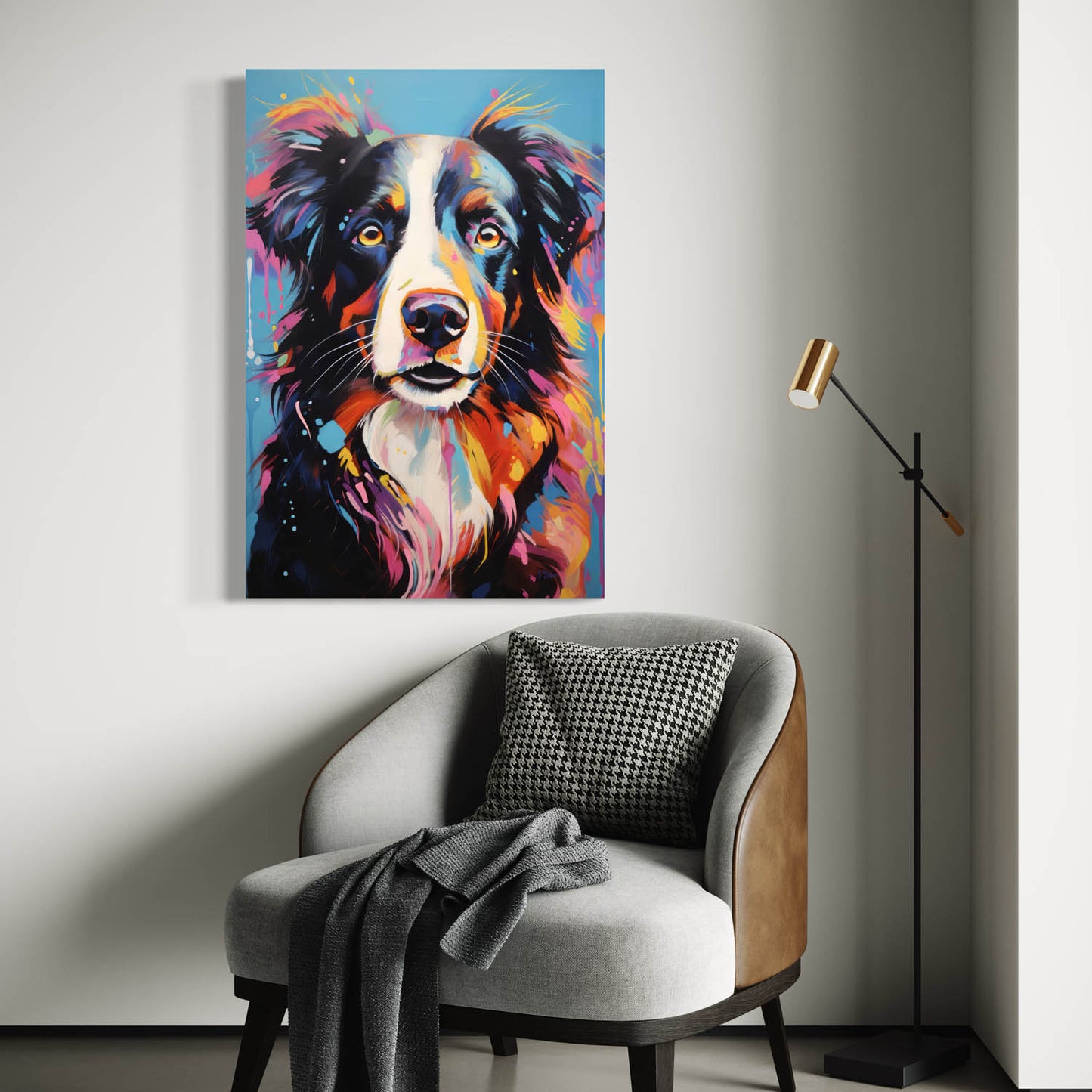 Border Collie Dog - Canvas Wall Art