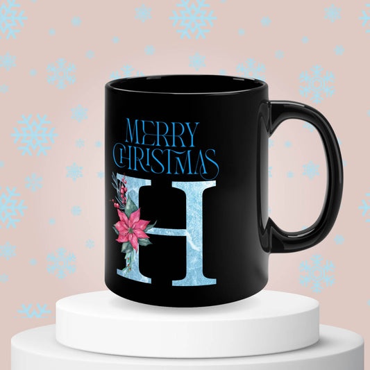 Custom Holiday Letter H Mug