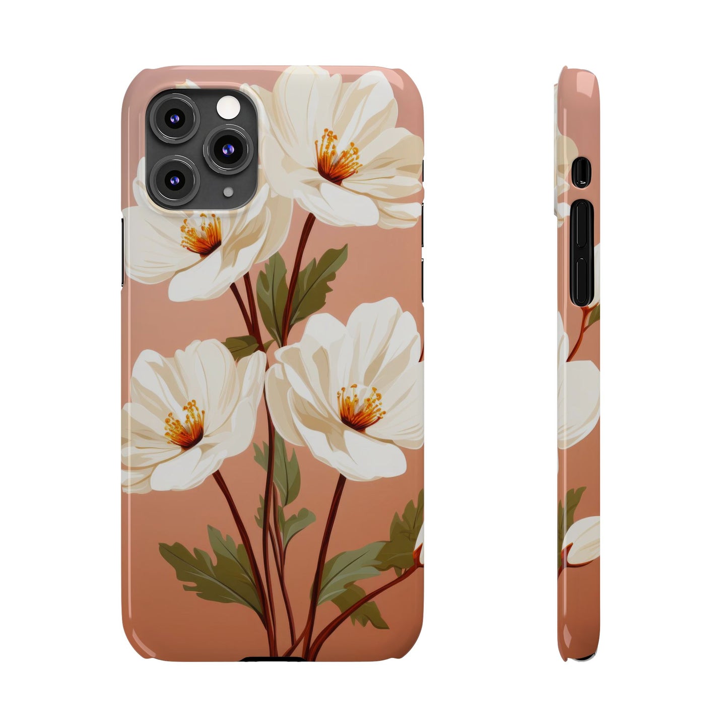 Elegant White Flower - iPhone Case