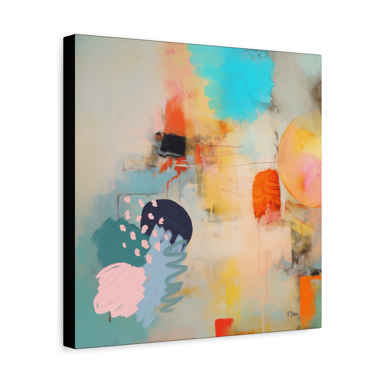 Luminous Depth – Textured Abstract Canvas