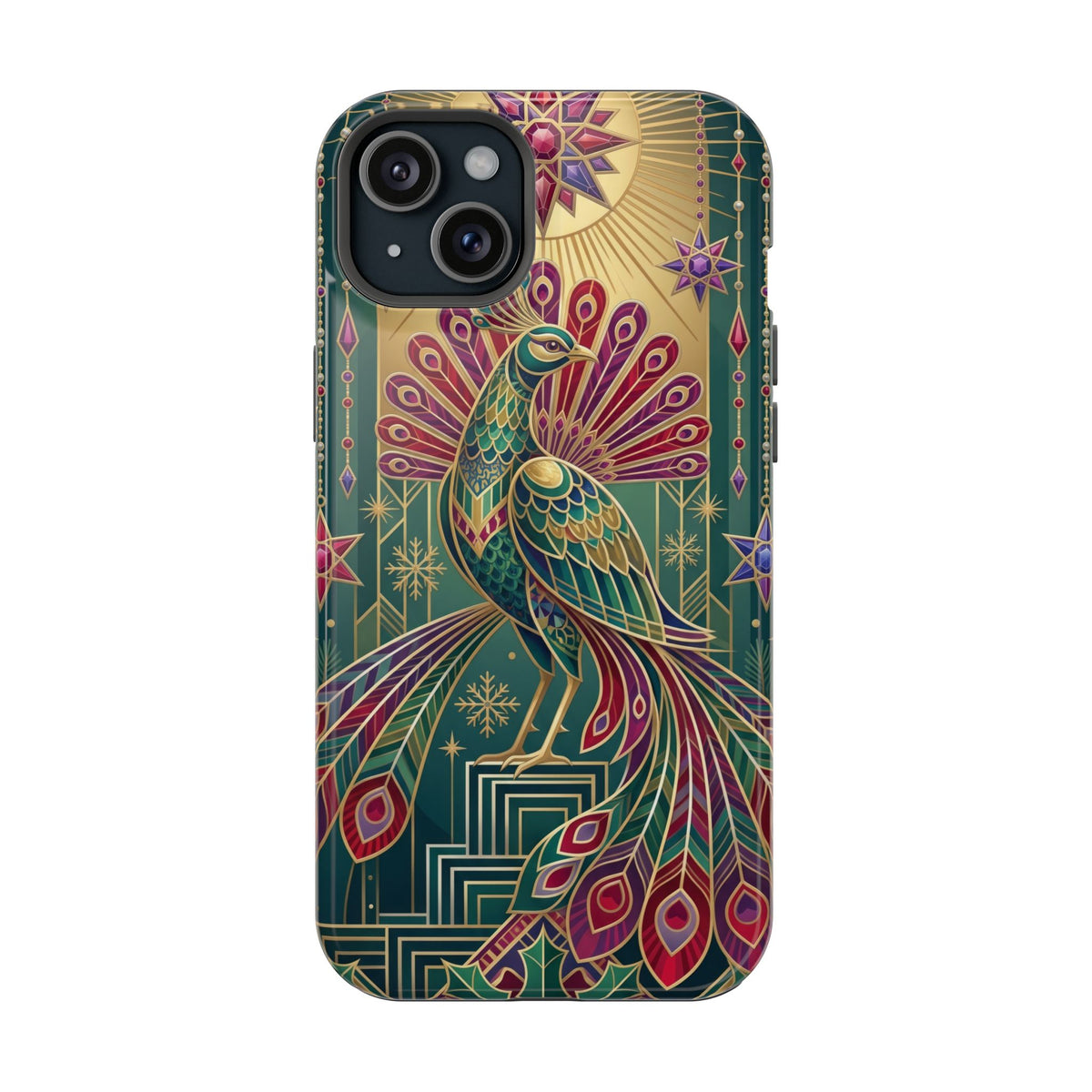 Art Deco Peacock - Magnetic iPhone Case