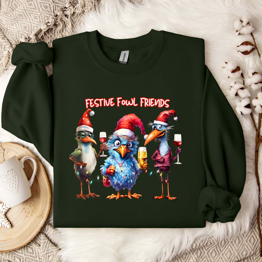 Funny Christmas Bird Sweatshirt
