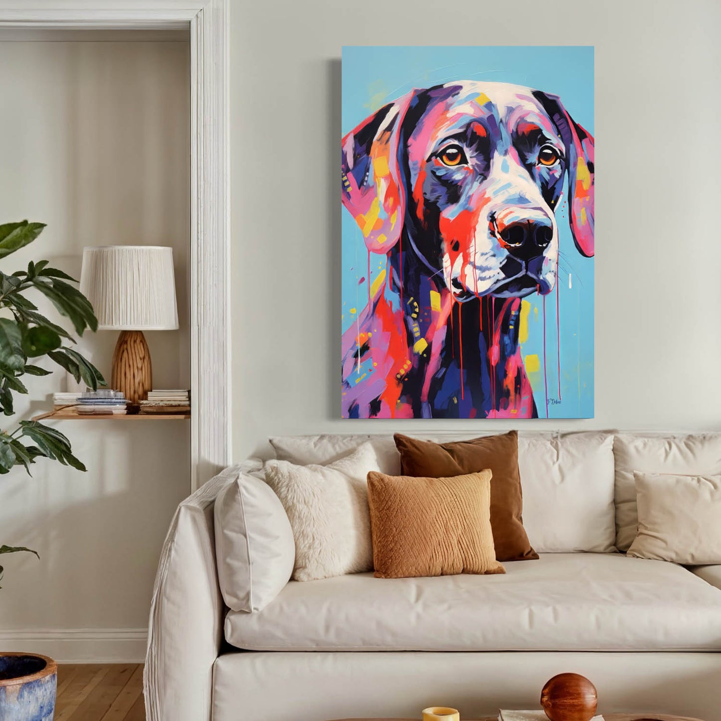 Coonhound Dog - Canvas Wall Art