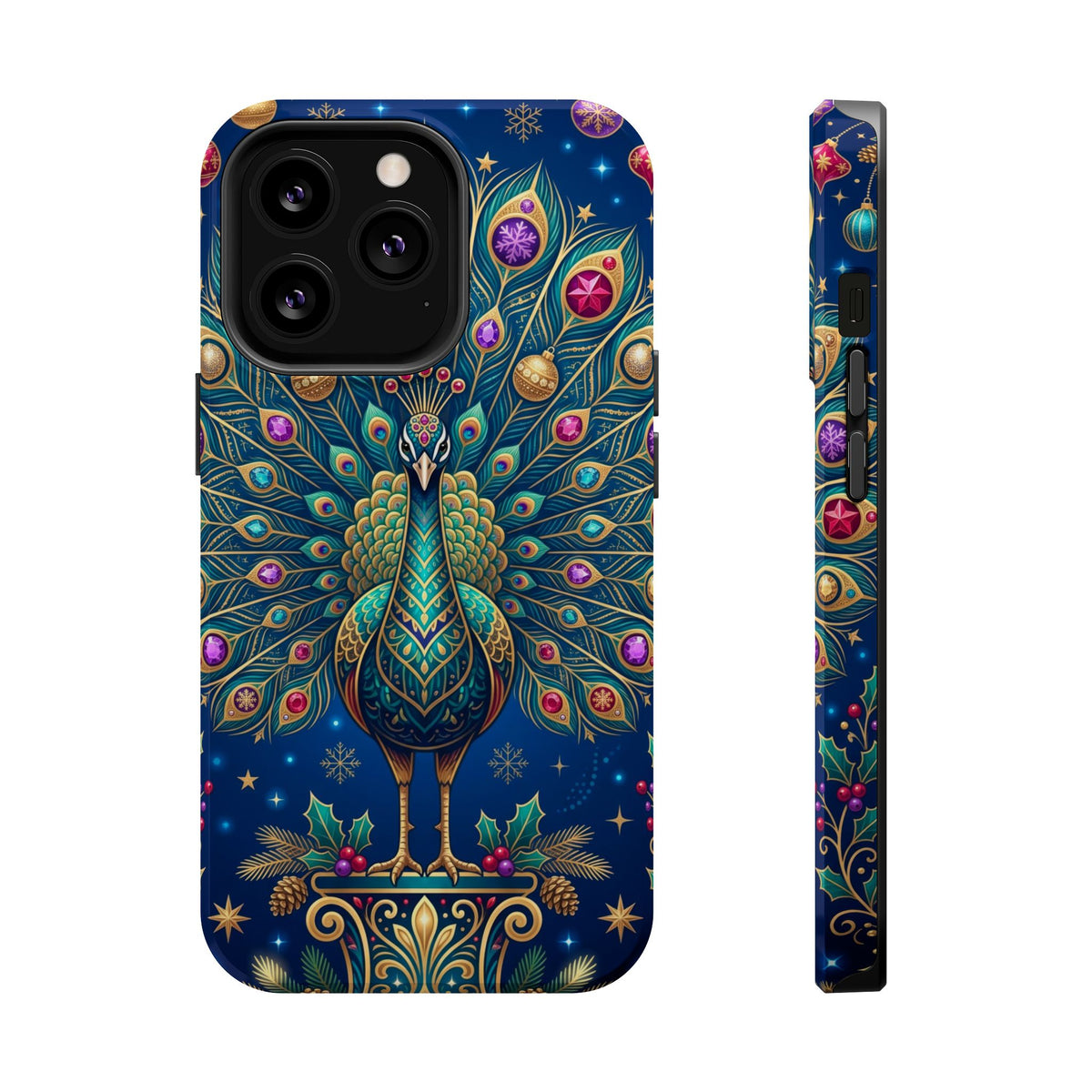 Christmas Peacock - Magnetic iPhone Case