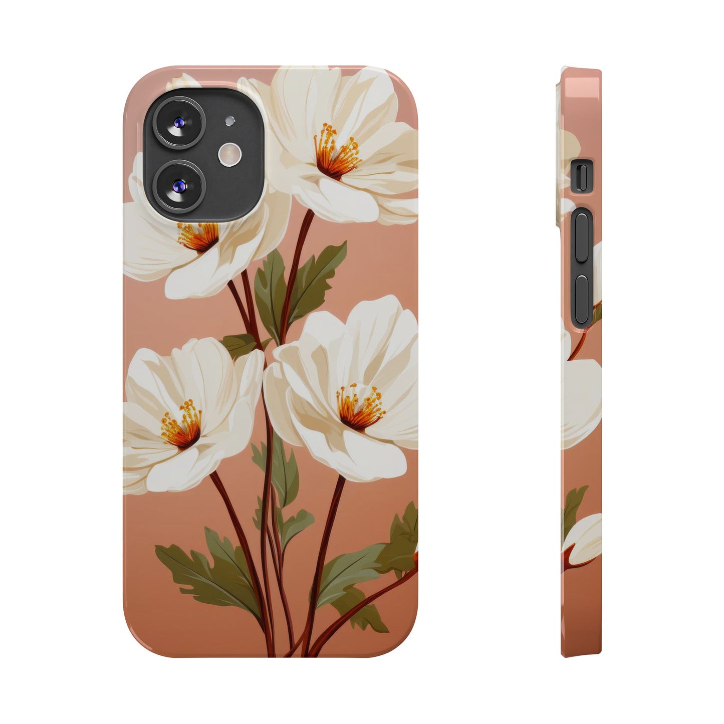 Elegant White Flower - iPhone Case