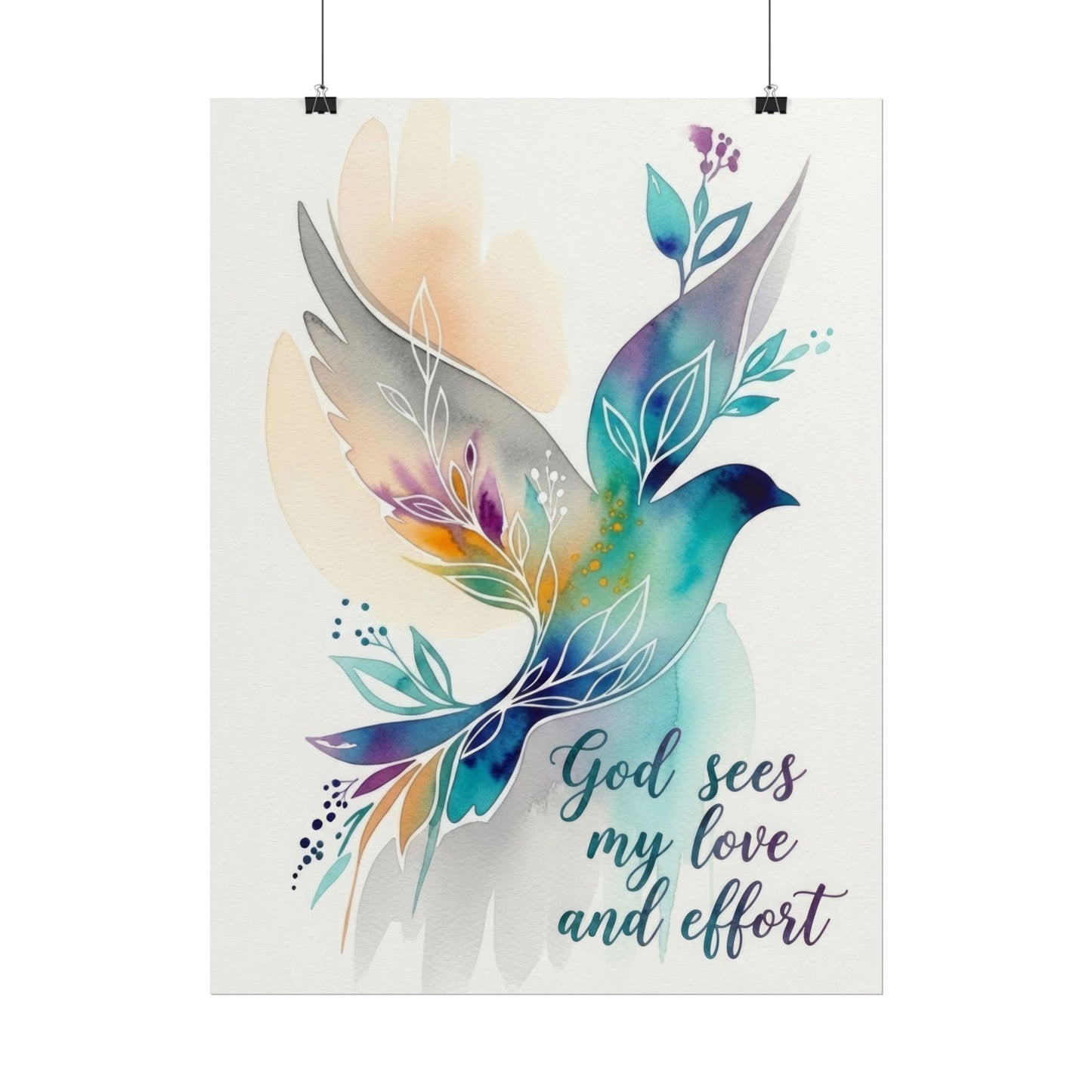 God Sees My Love - Christian Art Print