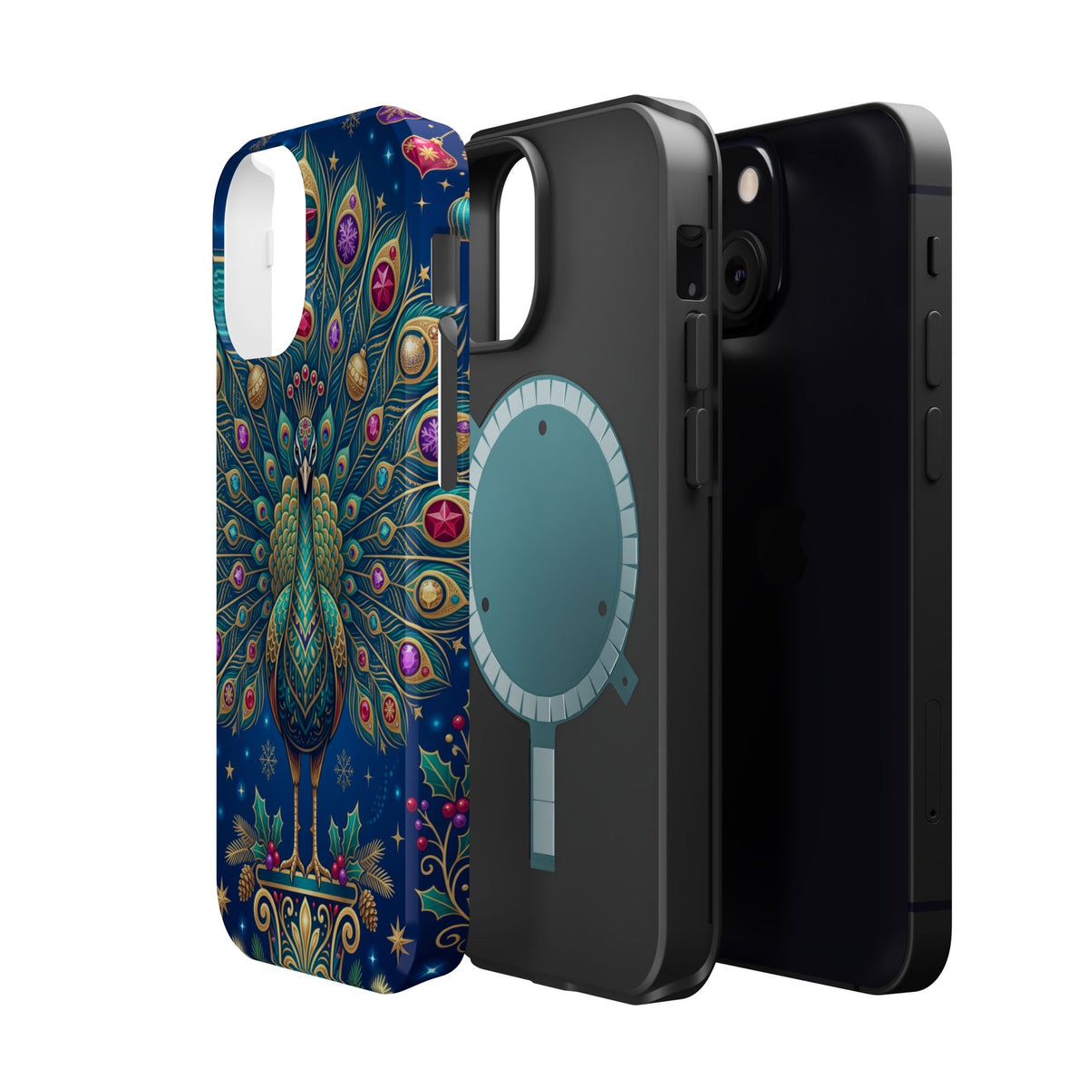 Christmas Peacock - Magnetic iPhone Case