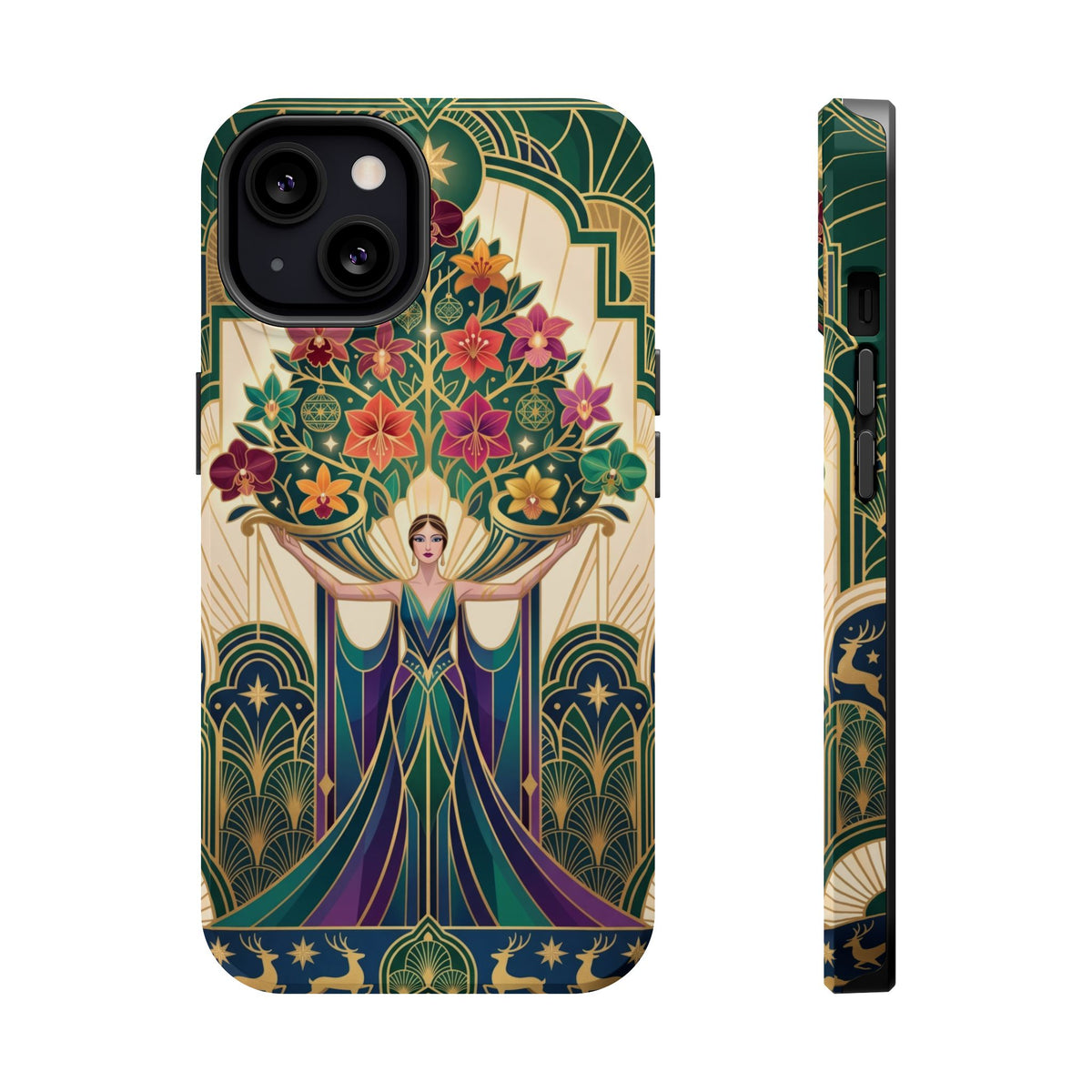 Art Deco Floral Goddess - Magnetic iPhone Case