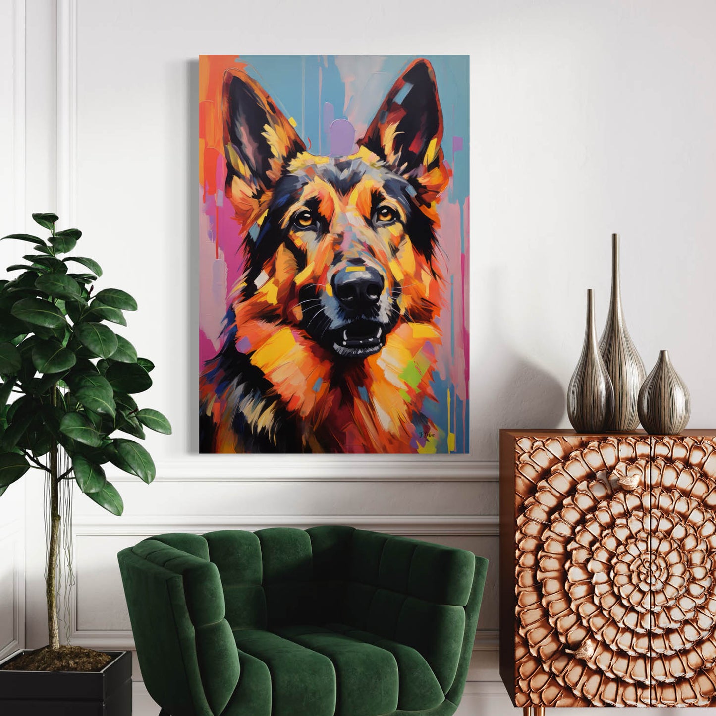 German Shepperd - Canvas Wall Art