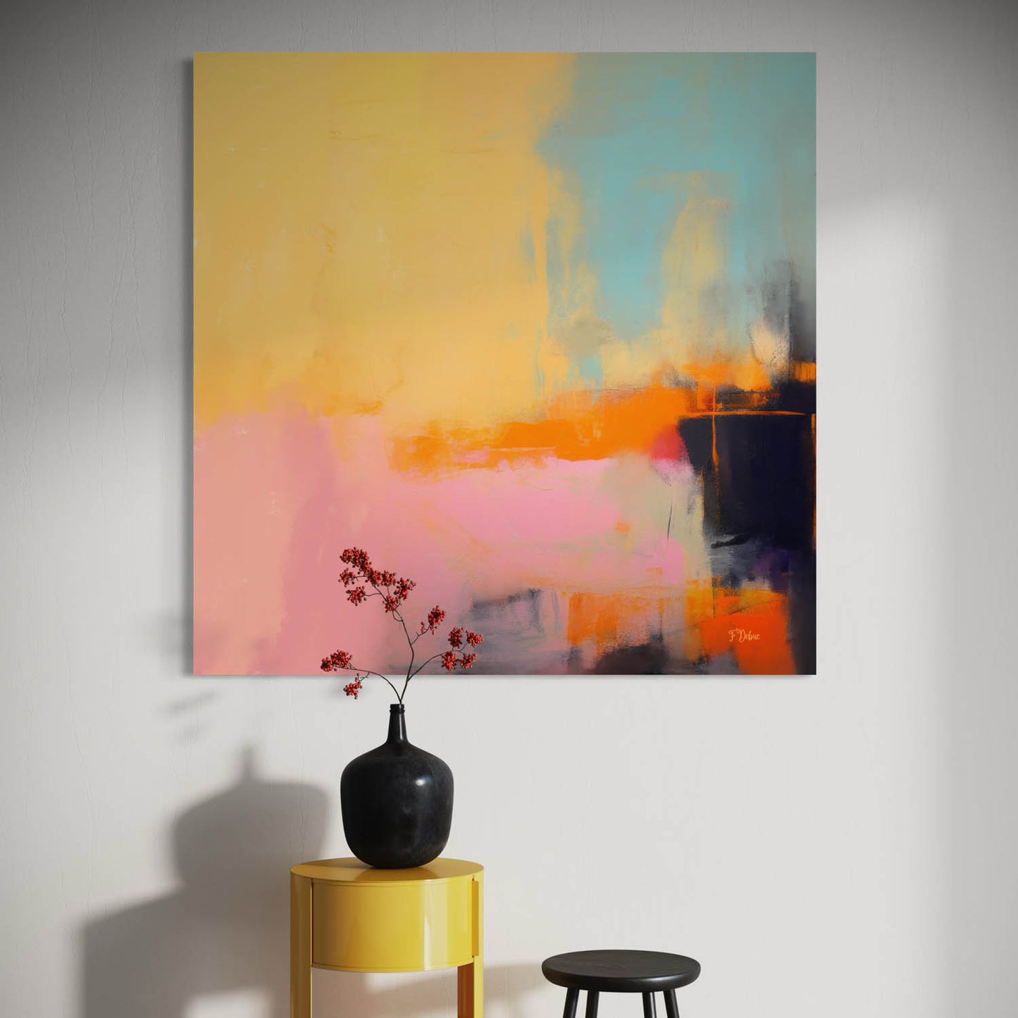 Yellow Symphony – Modern Abstract Painting
