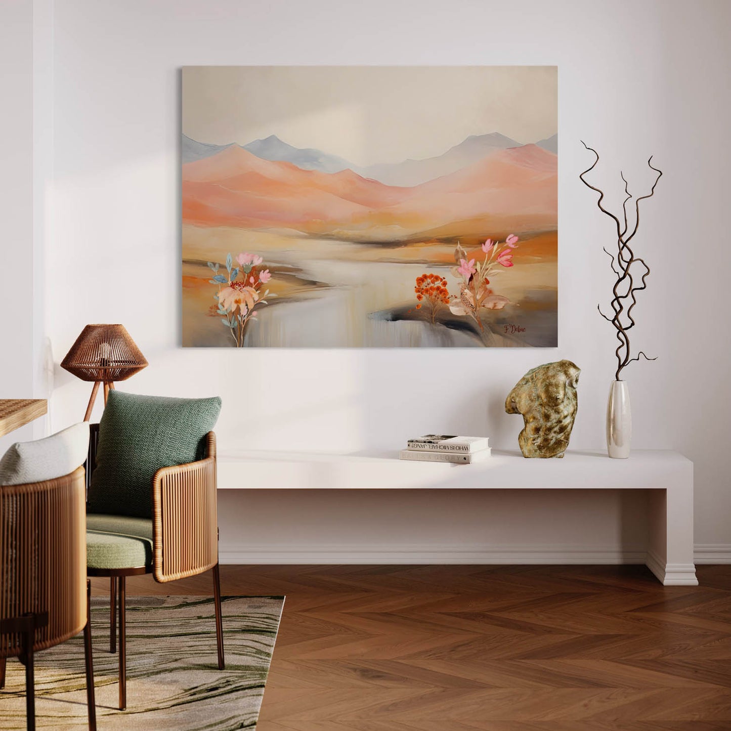 Muted Sunset Bliss - Canvas Wall Art