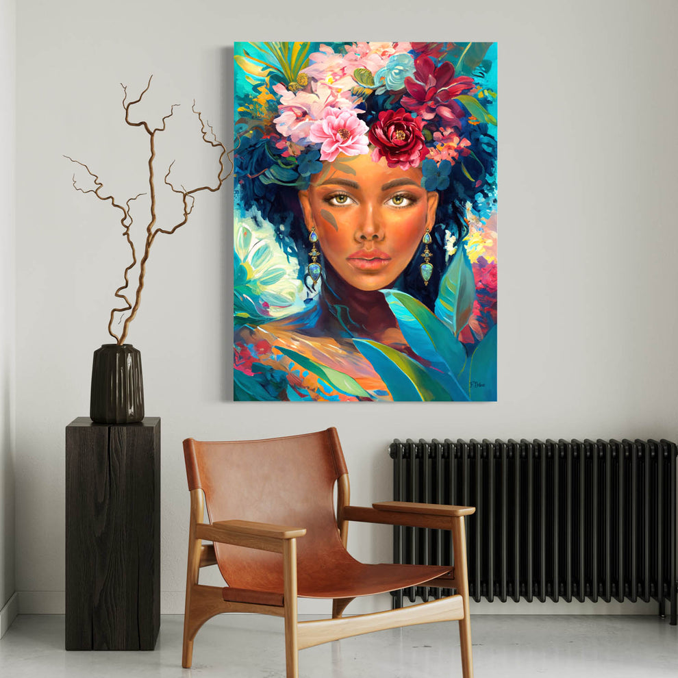 Abstract Portrait Canvas Wall Art Print – Francoise Studio