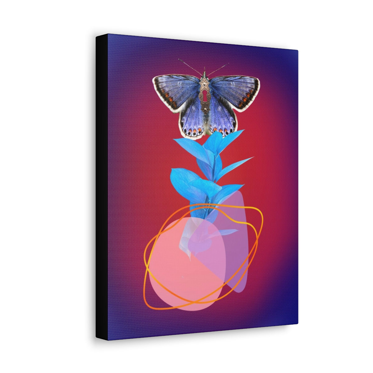 Papillon Bleu - Canvas Wall Art